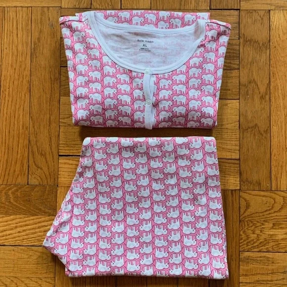 Roller Rabbit Pink Hathi Elephant Pajamas - Picture 5 of 16